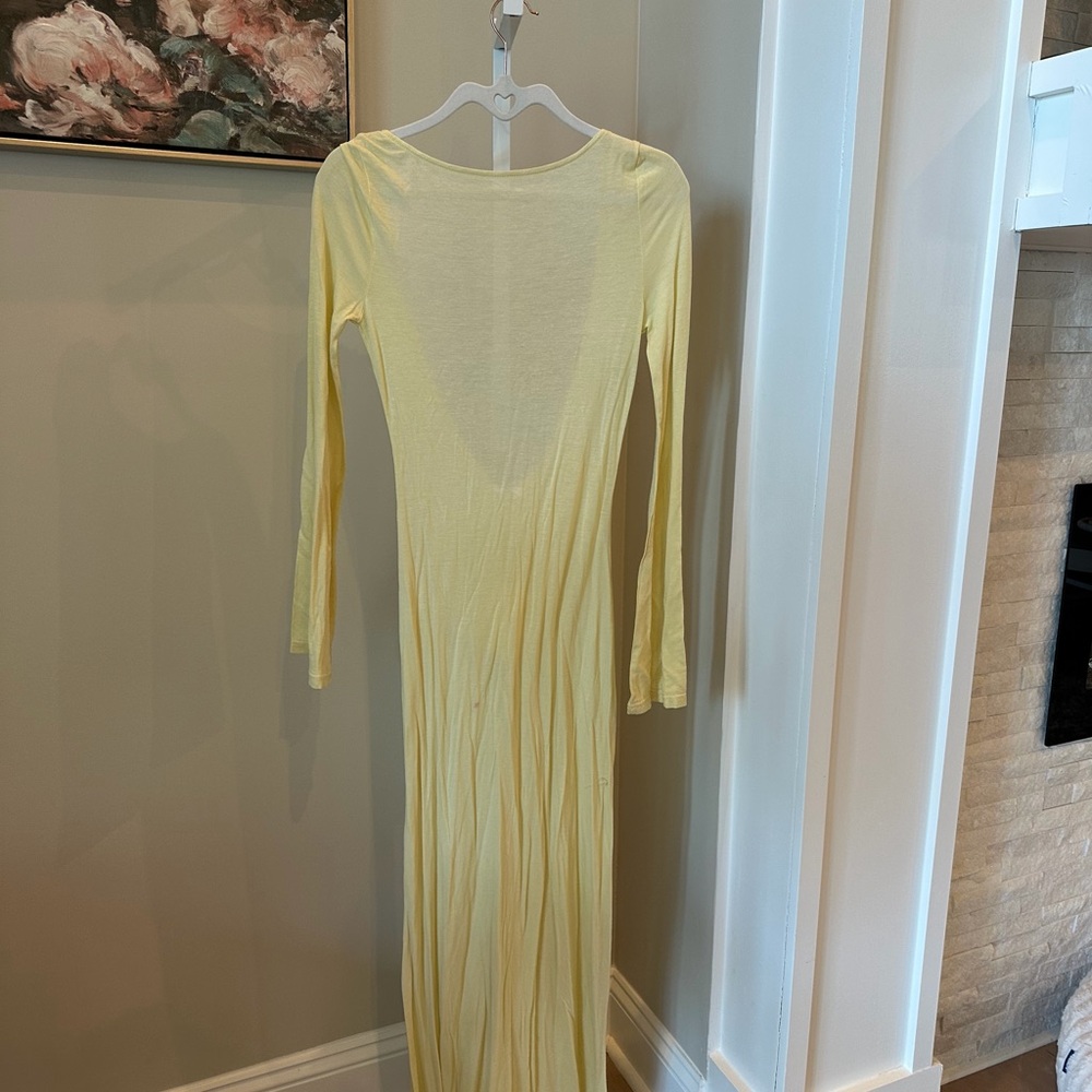 Peppermayo Pale Yellow Backless Maxi Dress